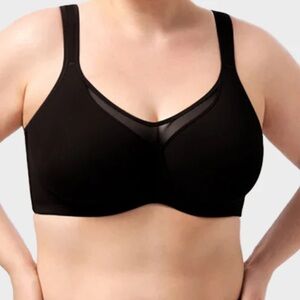 SheCurve PLUS SIZE COOLING FULL COVERAGE Bra. Black.  36E. New in package.